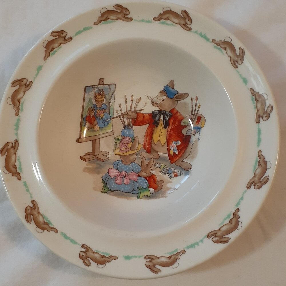 Vintage Bunnykins Bowl "The Portrait Painter"